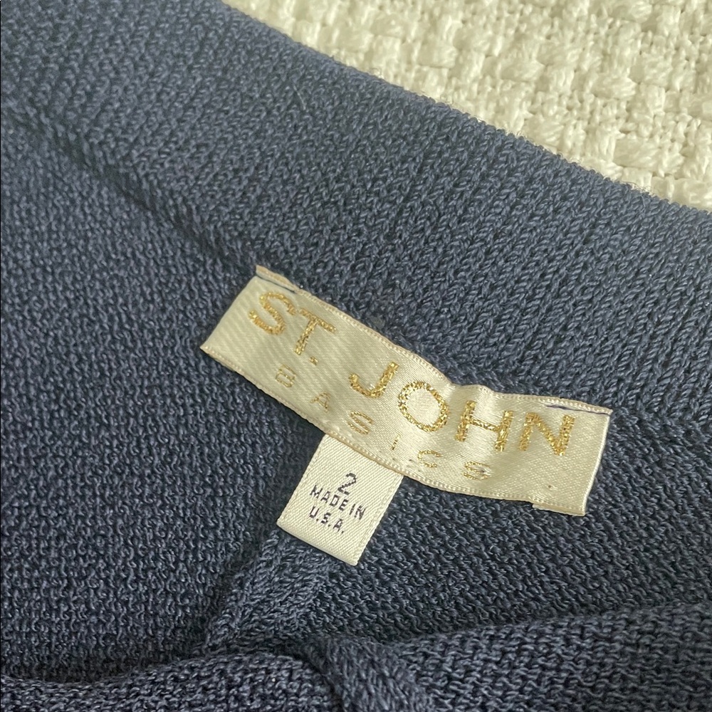 ST. JOHN knit Women's Pants midnight blue size small - Picture 11 of 15